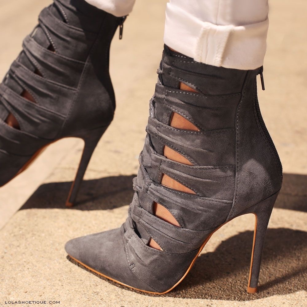 Lace up booties